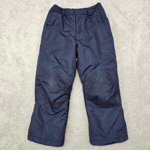 Lands' End Youth Nylon Snow Pants Size 8 Insulated Reinforced Knee Seat Winter